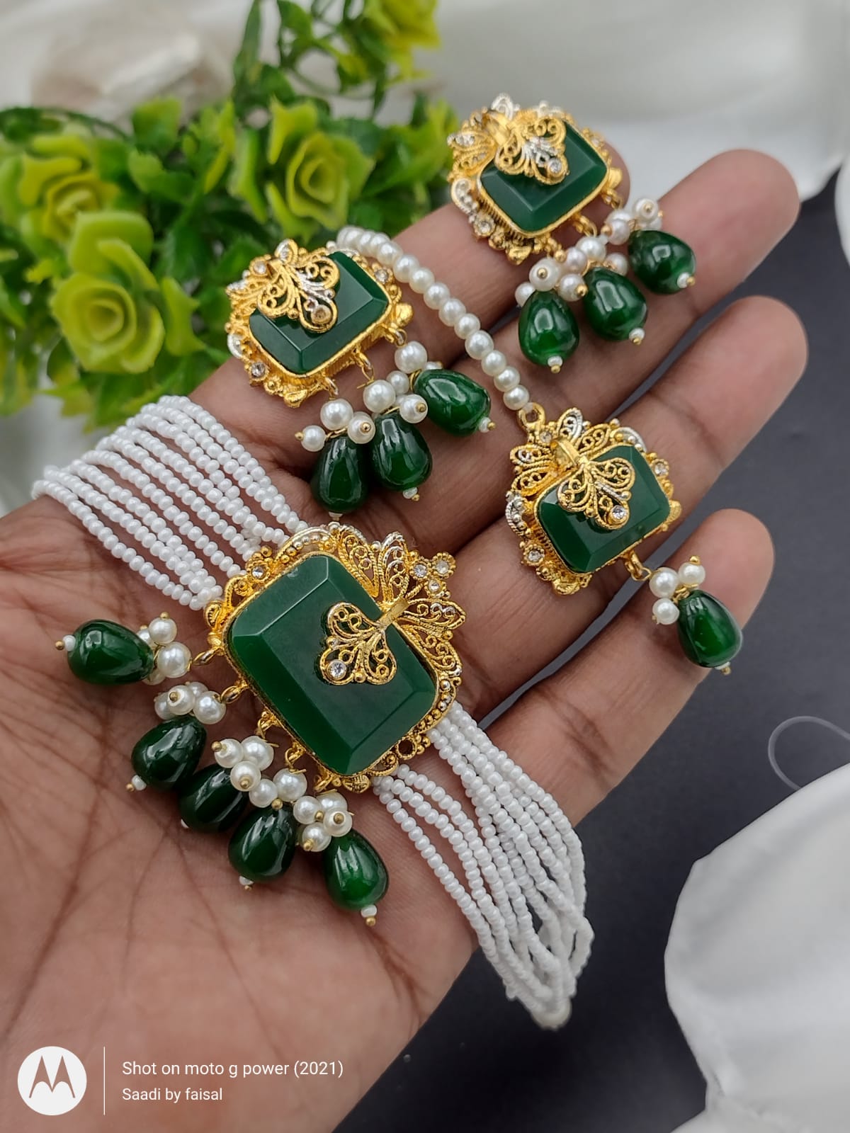 Egyptian Royalty Black & Gold Choker Set