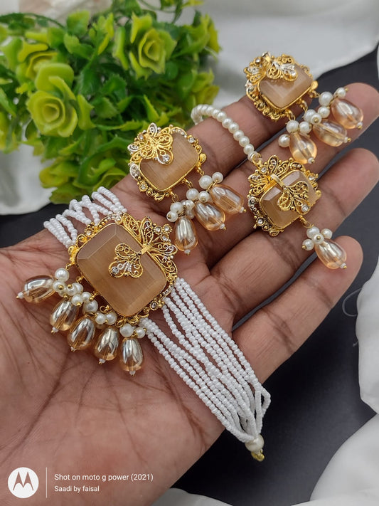 Egyptian Royalty Black & Gold Choker Set